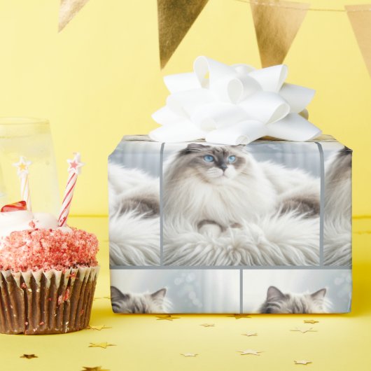 Papier Cadeau Chat à pain sur fourrure (Fête d'anniversaire)