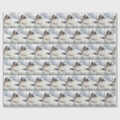 Papier Cadeau Chat à pain sur fourrure (Plat)