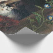 Papier Cadeau Chat avec chatons (chats mignons) (Coin)