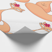 Papier Cadeau Chat avec Fleur Cute Kawaii Kitty