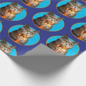 Papier Cadeau Chat avec verre d'anniversaire (Coin)