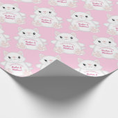 Papier Cadeau Chat Baby shower Kitty Rose (Coin)