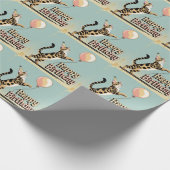 Papier Cadeau Chat Bengal Coloré  (Coin)