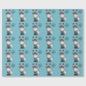 Papier Cadeau Chat Birman / Ragdoll Tabby bleu point (Plat)