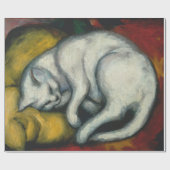 Papier Cadeau Chat blanc (Plat)