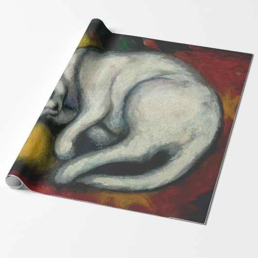 Papier Cadeau Chat blanc (Déroulé)