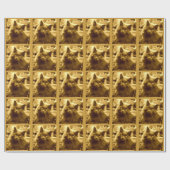 Papier Cadeau Chat bleu russe vintage (Plat)