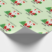 Papier Cadeau Chat chanceux de Père Noël (Coin)