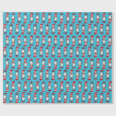 Papier Cadeau Chat Chapeauté Motif (Plat)
