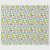 Papier Cadeau Chat chinois chanceux (Plat)