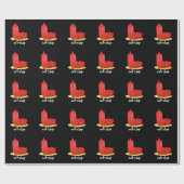 Papier Cadeau Chat-chup Funny Red Ketchup Chat Pun Dark BG (Plat)