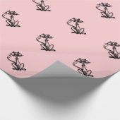 Papier Cadeau Chat Cool Rose (Coin)