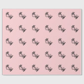 Papier Cadeau Chat Cool Rose (Plat)