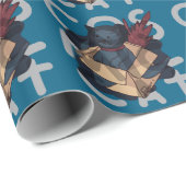 Papier Cadeau Chat cosmique (Coin rond)