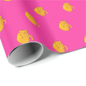 Papier Cadeau Chat couché (Coin rond)