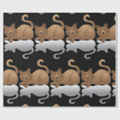 Papier Cadeau Chat couché (Plat)