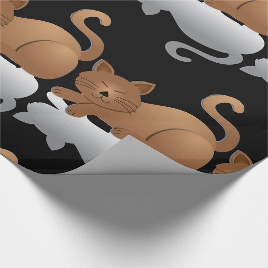 Papier Cadeau Chat couché