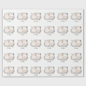 Papier Cadeau Chat couché mou - Cadeau pour enfants (Plat)