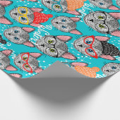 Papier Cadeau Chat dans le casquette (Coin)