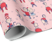 Papier Cadeau Chat Dans Le Casquette | Avec Motif pour enfants (Coin rond)