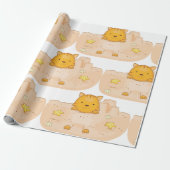 Papier Cadeau Chat Dans Le Sable (Déroulé)