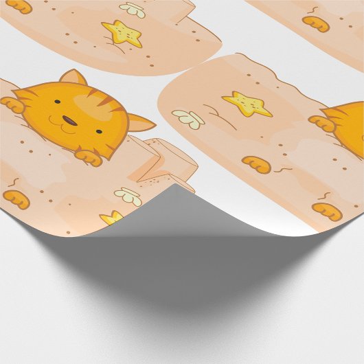 Papier Cadeau Chat Dans Le Sable