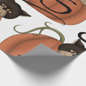 Papier Cadeau Chat Dans Un Citrouille