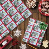 Papier Cadeau Chat d'arbre de Noël marrant