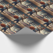 Papier Cadeau Chat de basket-ball, (Coin)