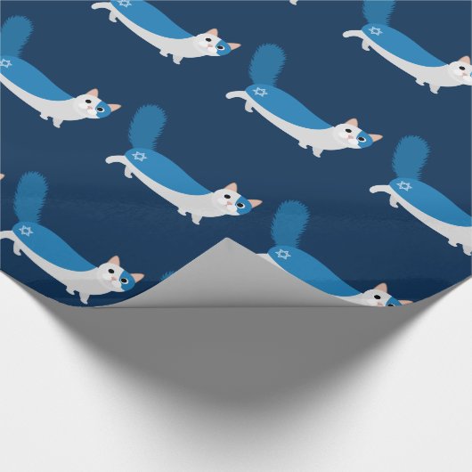 Papier Cadeau Chat de Hanoukka (Coin)