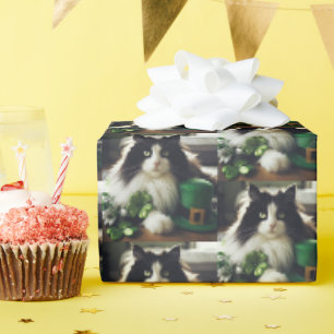 Papier Cadeau Chat de la Saint Patrick