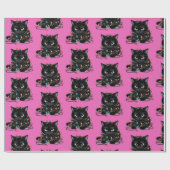 Papier Cadeau Chat de Noël (Plat)