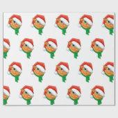 Papier Cadeau Chat de Noël (Plat)