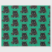 Papier Cadeau Chat de Noël (Plat)