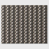 Papier Cadeau Chat de Noël de Tuxedo (Plat)