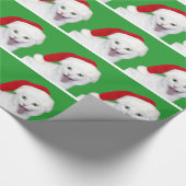 Papier Cadeau Chat de Noël heureux (Coin)