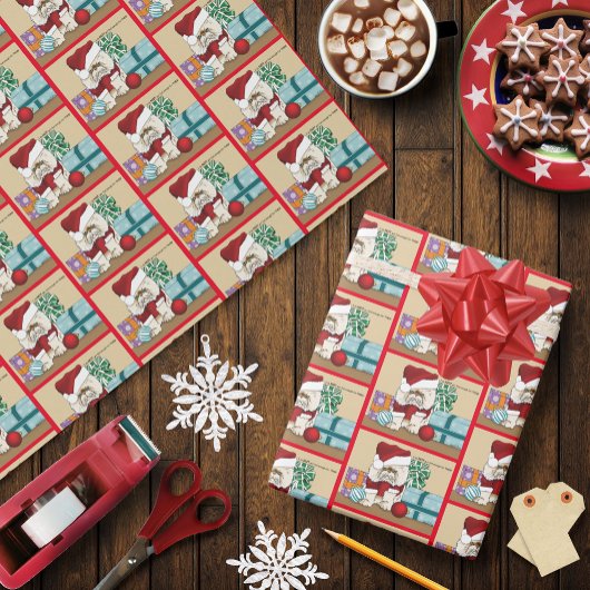 Papier Cadeau Chat de Noël Perse