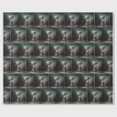 Papier Cadeau Chat de rue dépenaillé (Plat)