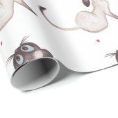 Papier Cadeau Chat de Siamese (Coin rond)