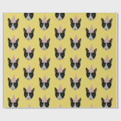 Papier Cadeau Chat de smoking avec le casquette de partie (Plat)