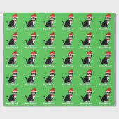 Papier Cadeau Chat de smoking dans Bowtie : à Noël (Plat)