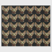 Papier Cadeau chat de sphynx (Plat)