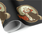 Papier Cadeau Chat d'Halloween, Comte Catula (Coin rond)