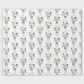 Papier Cadeau Chat Drôle Je T'aime Papa Un Tas (Plat)