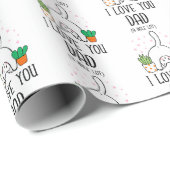 Papier Cadeau Chat Drôle Je T'aime Papa Un Tas (Coin rond)