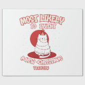 Papier Cadeau Chat drôle le plus susceptible d'inventer une nouv (Plat)