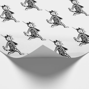 Papier Cadeau Chat d'Union Jack de soldat