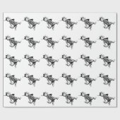 Papier Cadeau Chat d'Union Jack de soldat (Plat)
