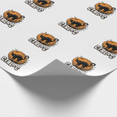 Papier Cadeau Chat effrayant CTRL C Conception vectorielle Hallo (Coin)