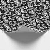 Papier Cadeau Chat égyptien noir Sphynx gothique (Coin)